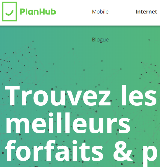 PlanHub: trouver le fournisseur Internet le moins cher
